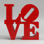 Scritta LOVE mattoncini regalo idea regalo donna San Valentino