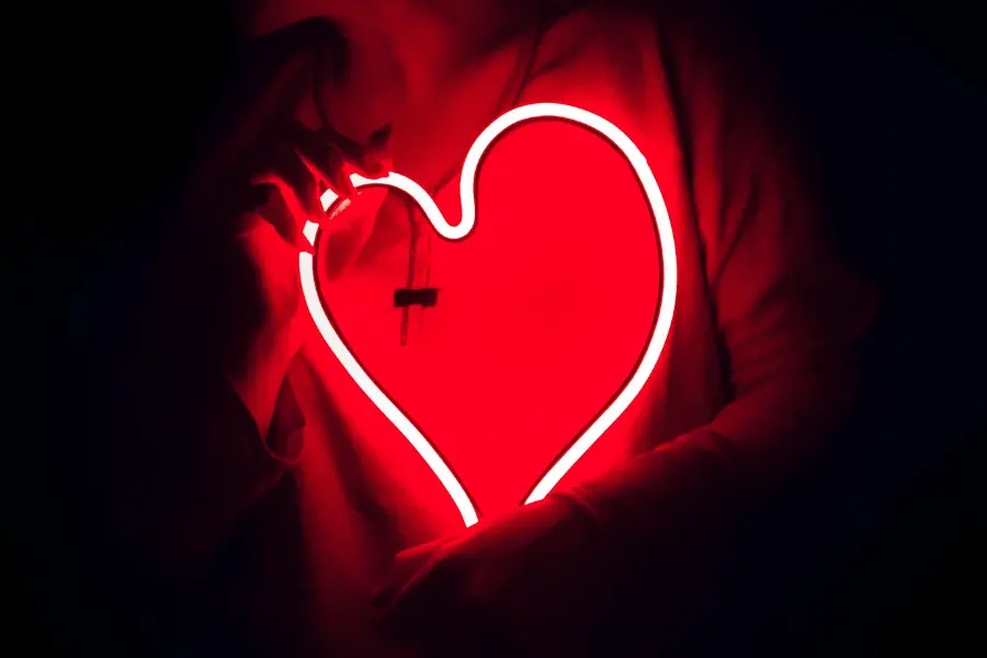 lampada led cuore
