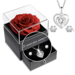 rosa eterna collana cuore idea regalo fidanzata romantica